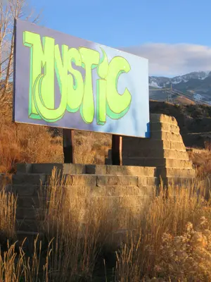 Entrance Sign at Mystic Hot Springs dyeclan.com - panoramio