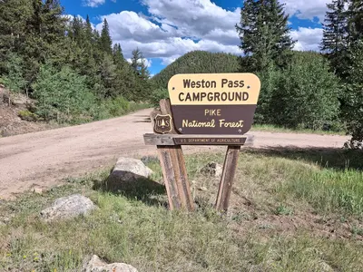 Weston Pass Campground, Pike National Forest, sign 2026-06-27