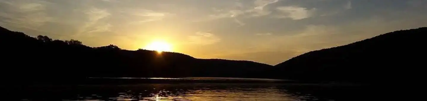 Sunset of the reservoir