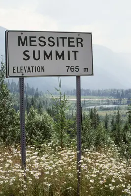 Messiter Summit Sign - Highway 5, British Columbia, Canada - July 1990
