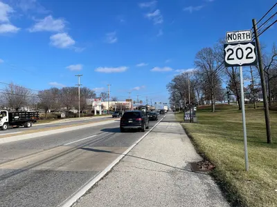 US 202 NB approaching Kings Circle