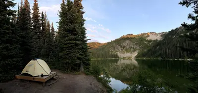Campsite at Nicomen Lake