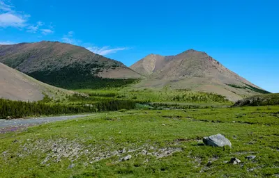 Ivvavik National Park landscape with Firth River in mountain reach