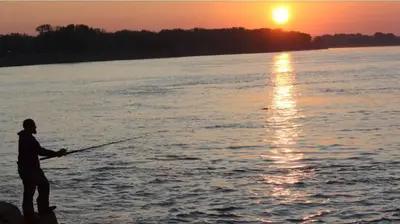 Bank fishing at Nebraska Tailwaters