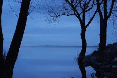 Potholes Reservoir, dusk