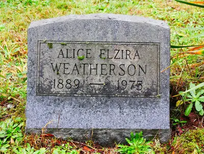 Alice Elzira Weatherson (1889-1975) in Mapleton Pioneer Cemetery