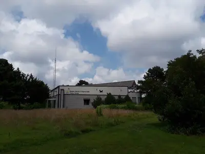 Eastern Shore of Virginia NWR visitors center from parking area