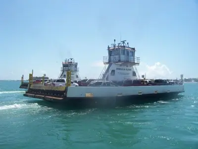2 ferries in Port Aransas