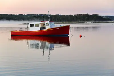 Nova Scotia DGJ 4881 - Fishing Boat on Bras D'Or Lake (6422074049)