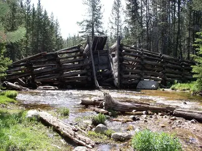 The flume at Tie Flume Campground