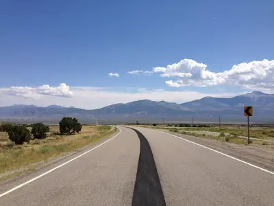 2014-08-09 11 27 17 View east on U.S. Routes 6 and 50 and south on U.S. Route 93 about 63.5 miles east of the Nye County line near Majors Place, Nevada