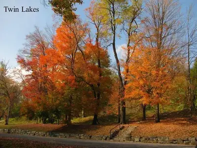Twin Lakes in the fall