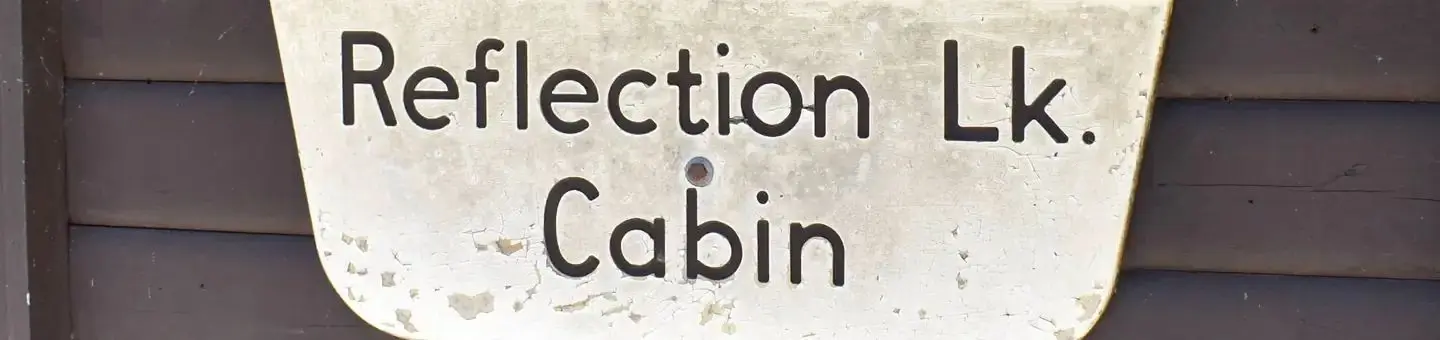 Reflection Lake Cabin Sign