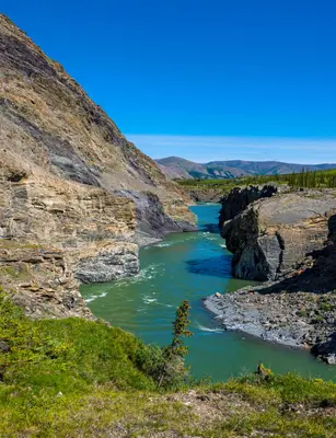 Bend in Firth River canyon reach, Ivvavik National Park, YT