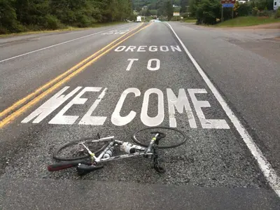 Border between Chetco, Oregon and Smith River, California