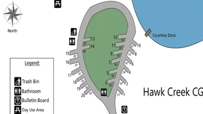 Hawk Creek CG Site Map