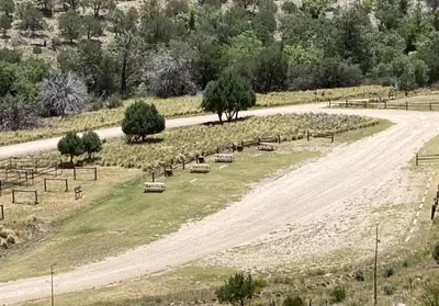 Dog Canyon RV campsite area. Four RV sites available and are located next to the trailhead and horse corals.