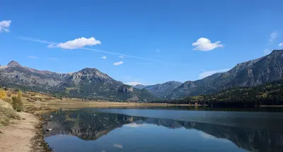 Looking across Williams Creek Reservoir