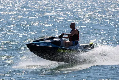 Man riding Seadoo, Erieau, Ontario, 2025-07-06
