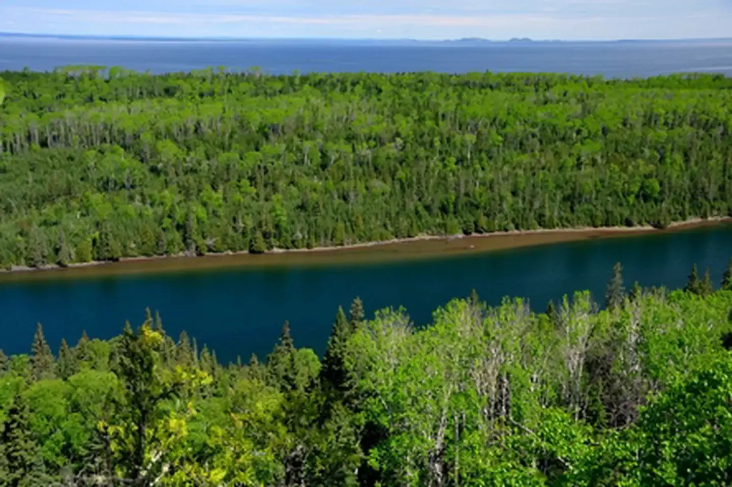 Aerial View of Duncan Bay Narrows