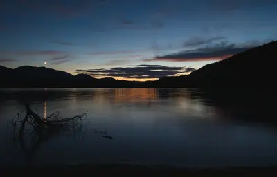 Nautical twilight sunset over Sandy Lake (DSCF3005)