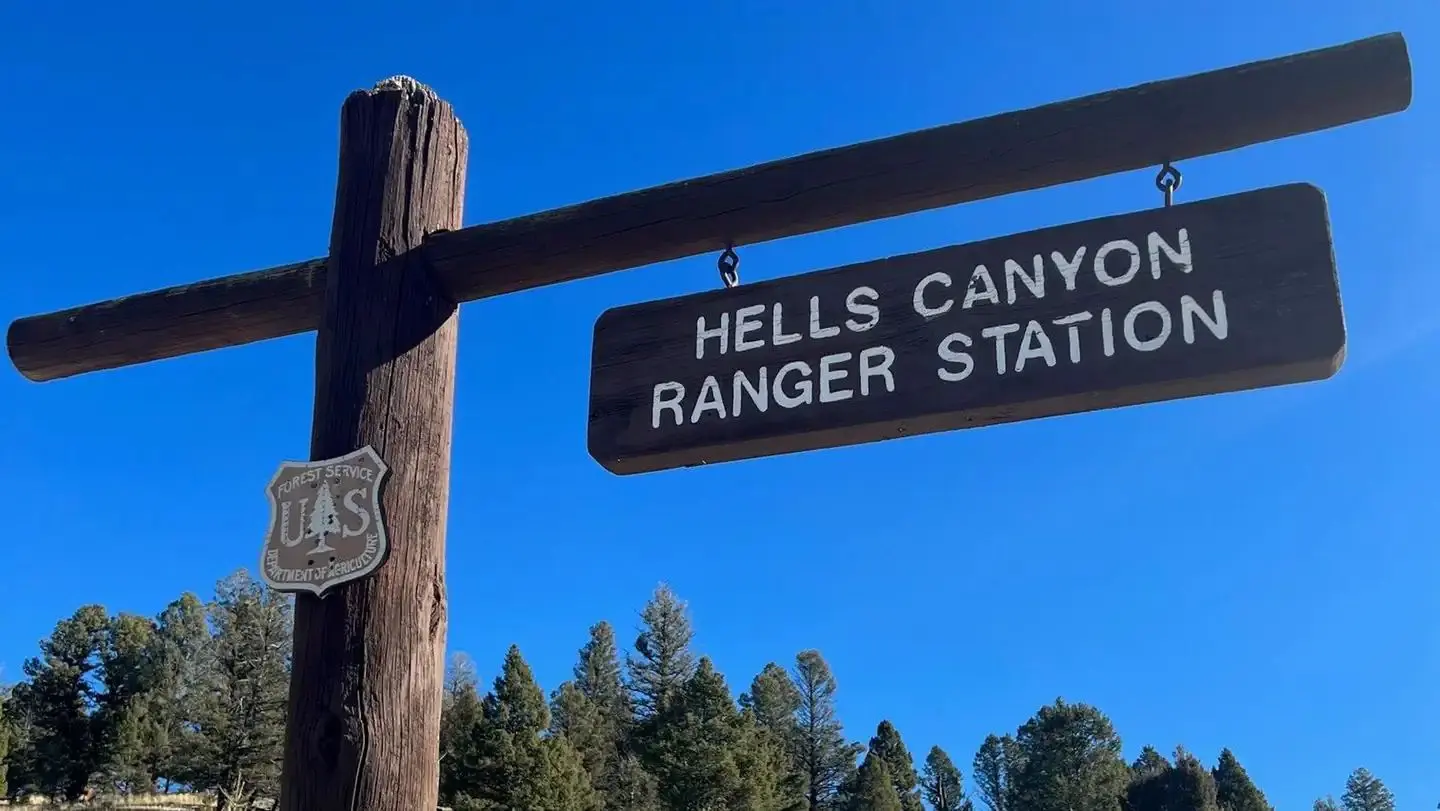 Forest Service Sign saying Hells Canyon Ranger Station