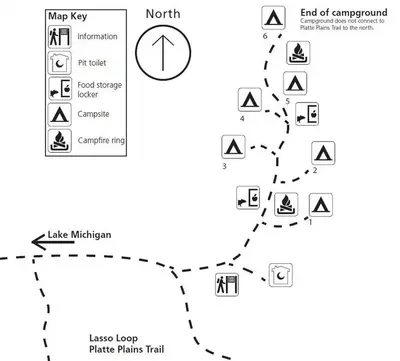 White Pine Backcountry Campground Map