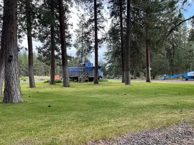 Blue Caboose near Blue Caboose Campground at Train Mountain