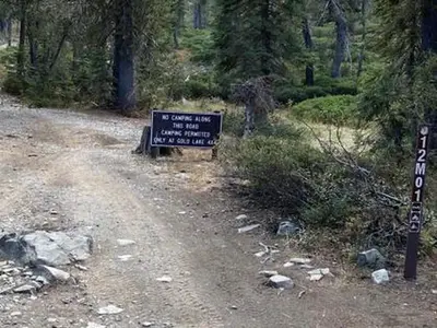 Camping not allowed along Gold Lake 4X4 Road.