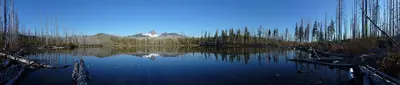 Three Fingered Jack from Round Lake Panorama