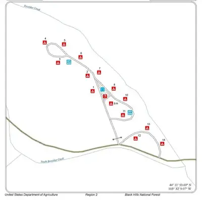 Boxelder Campground Map