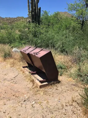 Trash cans at Christmas Recreation Site (54966023101)