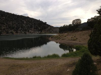 2014-08-11 17 29 30 View across Cave Lake in Cave Lake State Park