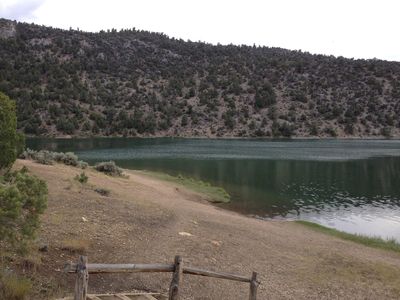 2014-08-11 17 29 32 View across Cave Lake in Cave Lake State Park