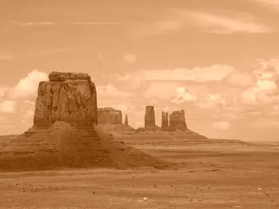 Monument Valley in Sepia