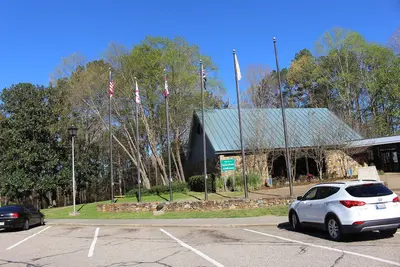 Flagpoles, Alabama Welcome Center (Cleburne County)