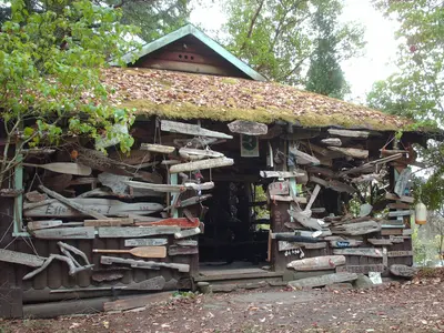 Shack Obliterated with Signs - panoramio