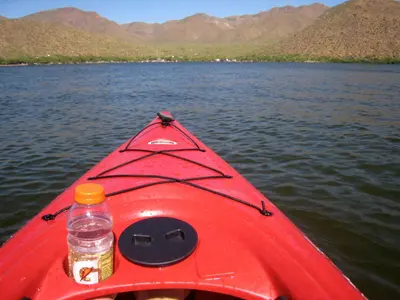 This was first time out for the newer kayak I bought from a friend. I cant exactly compare, because conditions were challenging today with very high winds plus lots of waves from all the powerboats. (4633711111)