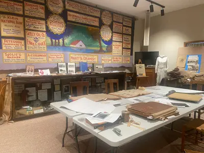 Lac qui Parle County History Center work area