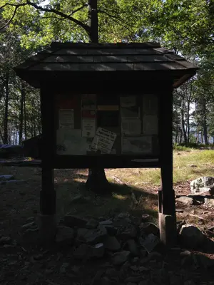 2014-08-26 16 32 21 Information kiosk along the Appalachian Trail about 3.1 miles northeast of the Delaware Water Gap in Worthington State Forest, New Jersey