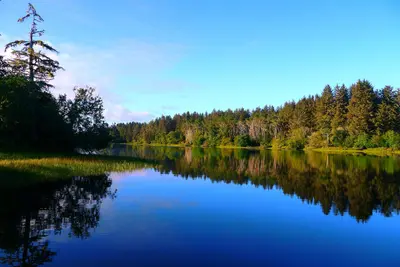 Morning at Coffenbury Lake in Fort Stevens State Park