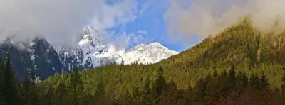 Golden Ears seen from the Viewpoint Beach