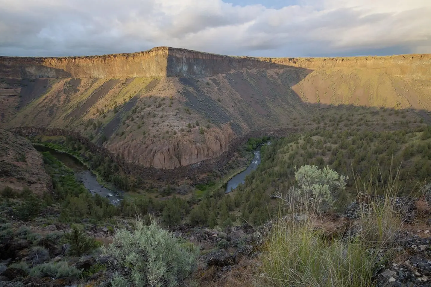 Canyonside view of the Crooked Wild and Scenic river.