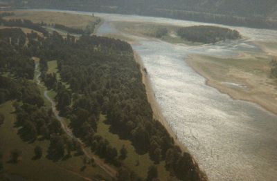 Looking down to Columbia River