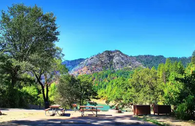 McCloud Campground at full pool Mountain View