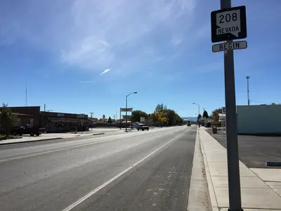 2015-10-30 11 42 47 View south from the northeast end of Nevada State Route 208 (North Main Street) in Yerington, Nevada