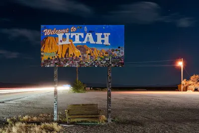 Welcome to Utah sign