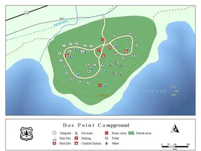Doe Point Campground Map