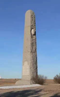 Massacre Canyon monument from SE 1