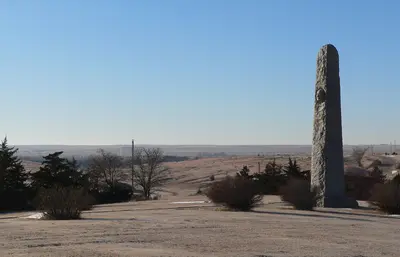 Massacre Canyon monument from NE 1